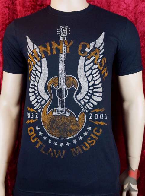 johnny cash outlaw music shirt schwarz