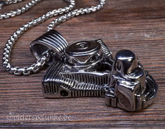 Spielerspelunke Halskette motorblock V-motor Biker Rocker