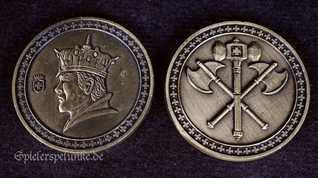 LARP Metall Spielmünze goldfarben 30mm