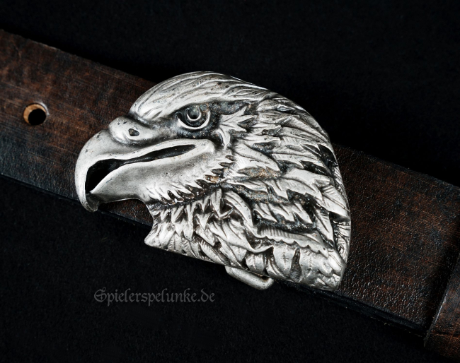 Gürtelschnalle Biker  Western Adlerkopf spielerspelunke