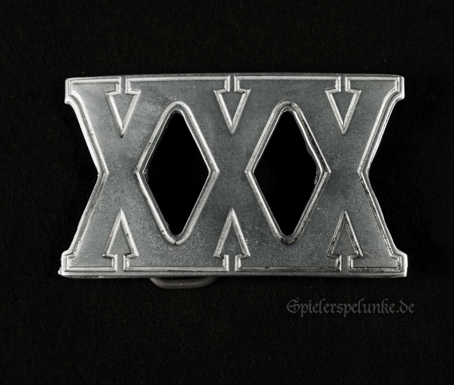 Gürtelschnalle Biker  Western Triple-X spielerspelunke