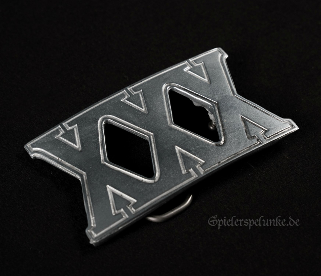 Gürtelschnalle Biker  Western Triple-X spielerspelunke