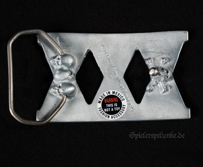 Gürtelschnalle Biker  Western Triple-X spielerspelunke