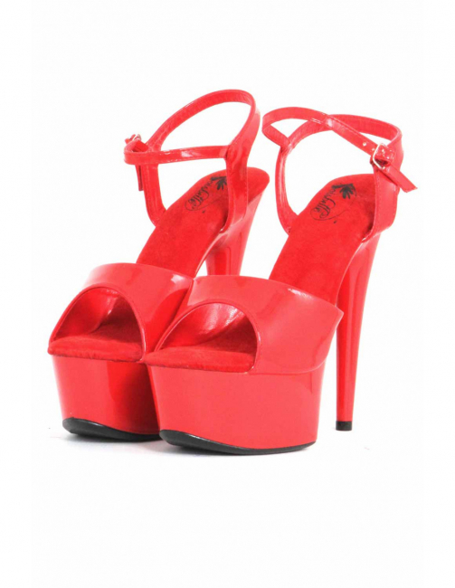 burlesque high heels plateau sandale lack rot