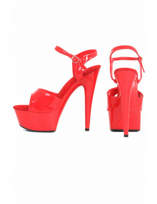 burlesque high heels plateau sandale lack rot
