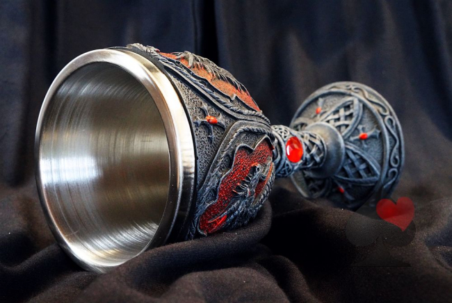 Gothic Fantasy LARP Trinkkelch Drache Gothic