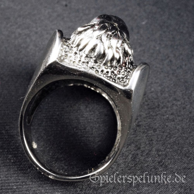 Edelstahlring Thors Hammer mit Löwenkopf