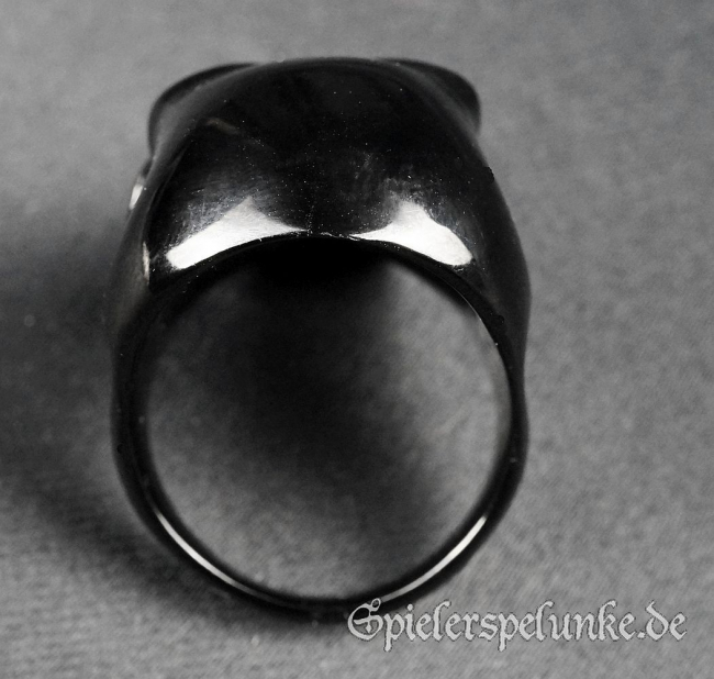 Edelstahlring schwarz Totenkopf Skull