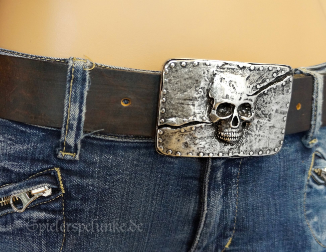 Gürtelschnalle Totenschädel Skull Vintage