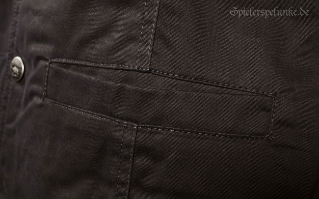 Herren Weste Cotton klassisch mit Druckknöpfen schwarz