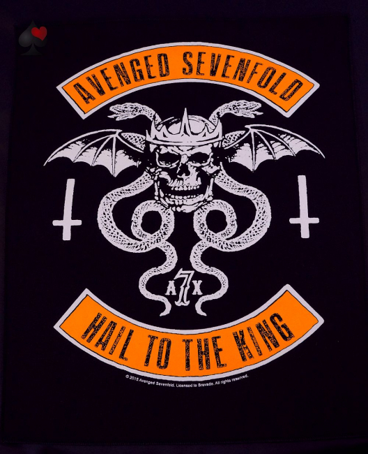 backpatch rückenaufnäher avenged sevenfold hail to the king