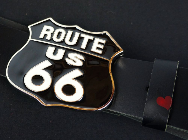 Gürtelschnalle Biker Route 66