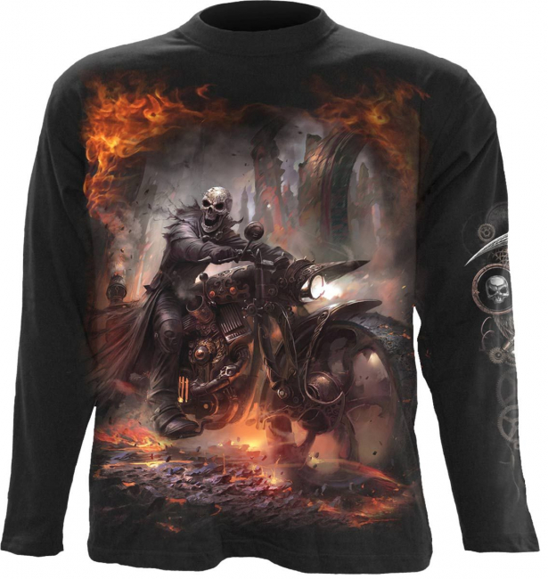 steampunk biker rider longsleeve shirt