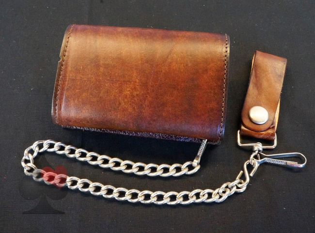 spielerspelunke biker geldbörse brieftasche wallet adler punziert