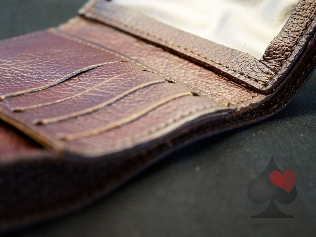 spielerspelunke biker geldbörse brieftasche wallet adler punziert