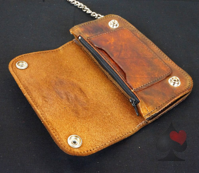 spielerspelunke biker geldbörse brieftasche wallet adler punziert