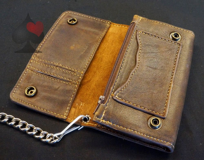 spielerspelunke biker geldbörse brieftasche wallet route 66