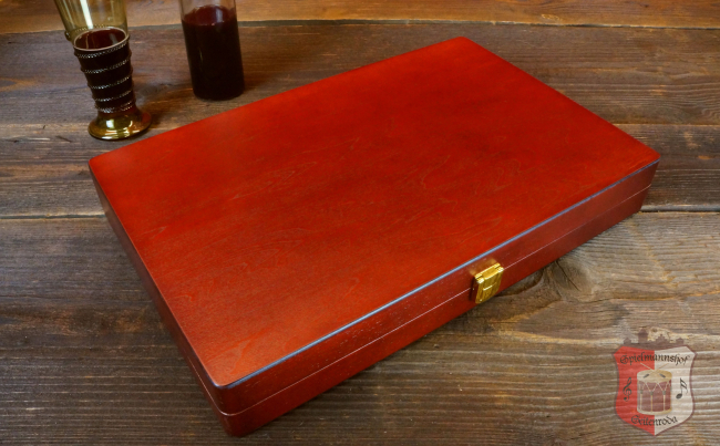 backgammon spielekassette erle mahagonifarben