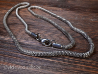 Männer Halskette 60cm Edelstahl rund, feingliedrig, stabil und leicht