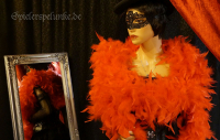 federboa chandellen rot burlesque karneval