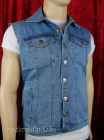 Herren Jeansweste mit Knöpfen blue Denim