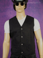Weste Cotton schwarz im klassischen Herrenwesten-Stil mit 4 Druckknöpfen