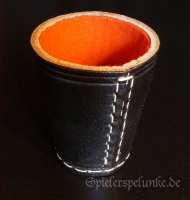 Würfelbecher schwarz mit rotem Filz Spielerspelunke